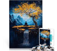Puzzles pour Adolescents 1000 pièces Cascade de méditation de Bouddha Jeux Amusants Car C'est Un pour Toute la Famille 38x26cm