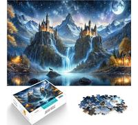 Puzzles pour Adolescents 1000 pièces Cathédrales Gothiques de Montagne défi éducatif Car C'est Un pour Toute la Famille 75x50cm