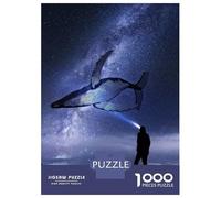 Puzzles pour Adolescents 1000 Pièces Celestial Whale Puzzles pour Adolescents, Jouet, Décoration Murale, Décoration Intérieure, Interaction Parent-Enfant 52x38cm/1000pcs