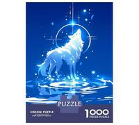 Puzzles pour Adolescents 1000 Pièces Celestial Wolf Puzzles pour Adultes, Jouets Anti-Stress, Décoration Murale, Cadeaux d'anniversaire Et Cadeaux Uniques 38x26cm/1000pcs