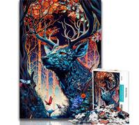 Puzzles pour Adolescents 1000 pièces Cerf Enchanté Lieu Puzzle 1000 pièces, Jeux Amusants Décoration Murale Cadeaux d'anniversaire et de Noël Uniques (Taille 75x50cm)