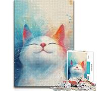 Puzzles pour Adolescents 1000 pièces Chat Cosmique onirique Jouets éducatifs Décoration Parfaite Jouets Anti-Stress 38x26cm (1000 pièces)