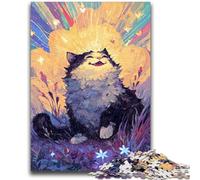 Puzzles pour Adolescents 1000 pièces Chat de rêve Magique Jouets éducatifs Jeux Anti-Stress Convient pour la décoration de Bureau 26x38cm
