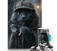 Puzzles pour Adolescents 1000 pièces Chat d'une Famille aristocratique Puzzle Apprentissage éducatif est idéal comme Cadeau pour Toute la Famille 26x38cm