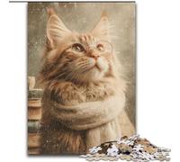 Puzzles pour Adolescents 1000 pièces Chat Heureux, Jouet éducatif et décompressant, idéal comme Cadeau pour Toute la Famille (Taille 50x75cm)