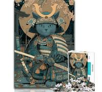 Puzzles pour Adolescents 1000 pièces Chat Ninja, Aide Le Cerveau à exercer des Jouets addictifs pour cultiver la Patience Cadeau pour Les Anniversaires 38x26cm