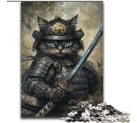 Puzzles pour Adolescents 1000 pièces Chat Ninja, pour et à partir de 14 Ans Jouets éducatifs d'apprentissage Jeux de Famille Cadeau d'anniversaire (Taille 50x75cm)