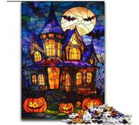 Puzzles pour Adolescents 1000 pièces Château d'halloween, à partir de 14 Ans, adaptés aux Couples, activités Amusantes à la Maison, Cadeaux d'anniversaire, Cadeaux de Voyage (Taille 50x75cm)