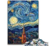 Puzzles pour Adolescents 1000 pièces Château sous Le Ciel Nocturne Défi d'intelligence cérébrale Jouets addictifs Cadeau Amusant pour Les 14 Ans et Plus 50x75cm