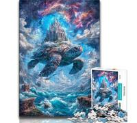 Puzzles pour Adolescents 1000 pièces Château sur Le Dos de la Tortue, Jeux éducatifs, décoration d'intérieur, Cadeau d'anniversaire, Art Mural (38x26cm)