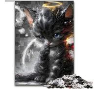 Puzzles pour Adolescents 1000 pièces Chaton Diable, Jouet éducatif et décompressant, idéal comme Cadeau pour Toute la Famille (Taille 50x75cm)