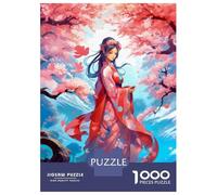 Puzzles pour Adolescents 1000 Pièces Cheery Blossom Girls Puzzle Casse-tête Jeu De Réflexion Cadeaux pour Femmes Cadeaux De Noël Et d'anniversaire 52x38cm/1000pcs