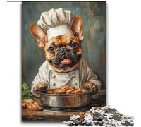 Puzzles pour Adolescents 1000 pièces Chef Bulldog, Jouets éducatifs, Jeux Anti-Stress, décoration d'intérieur Unique et Cadeaux 38x52cm
