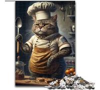 Puzzles pour Adolescents 1000 pièces Chef Cat, Jouets de Divertissement Familial, idéal comme Cadeau pour Toute la Famille à partir de 14 Ans (Taille 26x38cm)