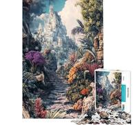 Puzzles pour Adolescents 1000 pièces Chemin de Pierre vers Le Sommet de la Montagne Puzzles pour Adultes Jeux Amusants Anti-Stress Cadeaux de Noël et d'anniversaire (Dimensions 50x75cm)