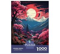 Puzzles pour Adolescents 1000 Pièces Cherry Blossom Valley Poster Puzzles pour Adultes, Jouets À Monter Soi-même, Analyse Et Logique, Activités Ludiques À La Maison, 70x50cm/1000pcs