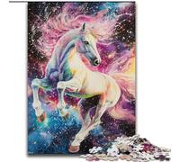 Puzzles pour Adolescents 1000 pièces Cheval Arc-en-Ciel, Jeu intellectuel pour développer l'amour Entre Couples à partir de 14 Ans (Taille 26x38cm)