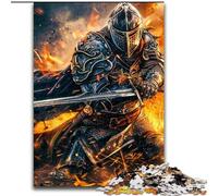 Puzzles pour Adolescents 1000 pièces Chevalier en Flammes, Jouets éducatifs, idéal comme Cadeau pour Toute la Famille, à partir de 14 Ans (Taille 26x38cm)