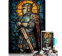 Puzzles pour Adolescents 1000 pièces Chevaliers médiévaux Puzzle pour Adolescents défi Difficile Offrez des Cadeaux pour Toute la Famille 75x50cm