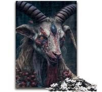 Puzzles pour Adolescents 1000 pièces Chèvre Diable Difficile à compléter mais Amusant et Humoristique Jeu éducatif pour Anniversaire 26x38cm