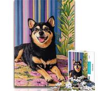 Puzzles pour Adolescents 1000 pièces Chien, Anti-Stress, Vacances à la Maison, Passe-Temps, améliore l'amour Entre Couples (38x26cm)