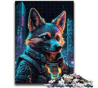 Puzzles pour Adolescents 1000 pièces Chien Humain Difficile et Défi avec Affiche correspondante et Feuille de Questions pour Les 14 Ans 38x26cm