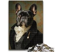 Puzzles pour Adolescents 1000 pièces Chien rétro Aidez Le Cerveau à exercer Jouets addictifs pour cultiver la Patience Convient aux Couples 26x38cm