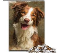 Puzzles pour Adolescents 1000 pièces Chien Souriant, entraînez Votre Cerveau et Vos Mains Cadeaux d'anniversaire et Cadeaux Uniques pour Les 14 Ans et Plus (Taille 50x75cm)