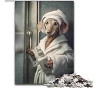 Puzzles pour Adolescents 1000 pièces Chihuahua prenant Un Bain, Jouet éducatif et décompressant, idéal comme Cadeau pour Toute la Famille (Taille 50x75cm)