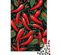 Puzzles pour Adolescents 1000 Pièces Chili Pepper Illustration Pattern Puzzle pour Adolescents - Idéal pour Passer Le Temps À La Maison, pour Un Anniversaire, Noël, des Jeux en Famille Et des Soirées