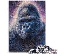 Puzzles pour Adolescents 1000 pièces Chimpanzé psychédélique Aidez Le Cerveau à exercer Jouets addictifs pour cultiver la Patience Excellent Cadeau 26x38cm