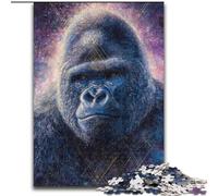 Puzzles pour Adolescents 1000 pièces Chimpanzé psychédélique, pour et à partir de 14 Ans Jouets éducatifs d'apprentissage Jeux familiaux Cadeau d'anniversaire (Taille 26x38cm)