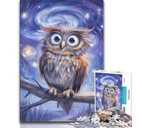 Puzzles pour Adolescents 1000 pièces Chouette Fantastique 1000 pièces pour Adolescents pour Un Jeu Stimulant et Familial 75x50cm