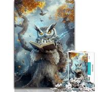 Puzzles pour Adolescents 1000 pièces Chouette Fantastique 1000 pièces pour Adolescents pour Un Jeu Stimulant et Familial 75x50cm