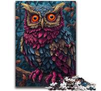 Puzzles pour Adolescents 1000 pièces Chouette Fantastique pour Adultes, Jouets de Divertissement Familial avec Affiche et fiche de Questions-réponses Assorties (75x50cm)