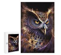 Puzzles pour Adolescents 1000 Pièces Chouette Magique Brille Intense 1 PC Adulte Puzzle Jeu de Famille Cadeau Anniversaire Interaction Parent-Enfant 1000