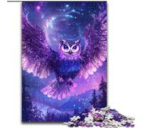 Puzzles pour Adolescents 1000 pièces Chouette Violette Jouet éducatif intellectuel décompressant Décoration Parfaite (Taille 26x38cm)