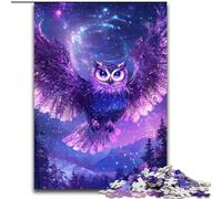 Puzzles pour Adolescents 1000 pièces Chouette Violette Jouet éducatif intellectuel décompressant Décoration Parfaite (Taille 50x75cm)