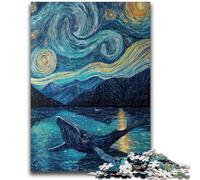 Puzzles pour Adolescents 1000 pièces Ciel étoilé Baleine Jouet Jeu intellectuel pour la décoration de la Maison pour Les 14 Ans et Plus 50x75cm