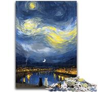 Puzzles pour Adolescents 1000 pièces Ciel étoilé Chat Noir et Blanc Défi d'intelligence cérébrale Jouets addictifs Cadeau d'anniversaire, Cadeaux, Décoration Murale 50x75cm