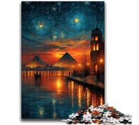 Puzzles pour Adolescents 1000 pièces Ciel étoilé Pyramide Puzzles pour Adolescents, Jeux éducatifs, Jouets à Faire soi-même, Superbes Cadeaux et Jouets 38x26cm