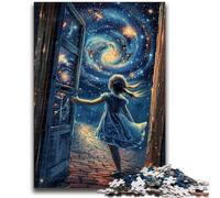 Puzzles pour Adolescents 1000 pièces Ciel Nocturne Petite Fille Jeux éducatifs Décoration de la Maison Jeu éducatif pour Anniversaire, Noël 26x38cm