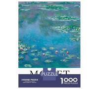 Puzzles pour Adolescents 1000 Pièces Claude Monet Water Lilies Puzzle À Faire Soi-même, Jouet Anti-Stress, Interaction Parent-Enfant 38x26cm/1000pcs