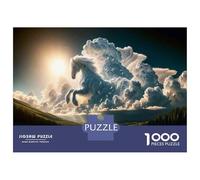 Puzzles pour Adolescents 1000 Pièces Cloud Horse Fantasy Art Puzzle Jeux Relaxants Défi Difficile Activités Amusantes À La Maison 70x50cm/1000pcs