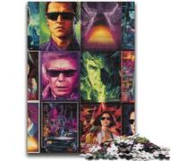 Puzzles pour Adolescents 1000 pièces Collage d'affiches de Films Difficile à compléter mais Amusant et Humoristique Jeu éducatif pour Anniversaire 50x75cm