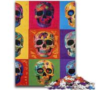 Puzzles pour Adolescents 1000 pièces Collage de crânes Aidez Le Cerveau à exercer Jouets addictifs pour cultiver la Patience Convient aux Couples 50x75cm