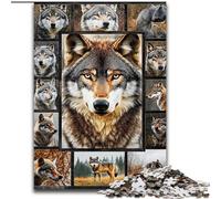 Puzzles pour Adolescents, 1000 pièces, Collage de Loups, activité familiale, décoration d'intérieur Unique et Cadeaux pour Les 14 Ans et Plus (Taille 26x38cm)