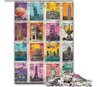 Puzzles pour Adolescents 1000 pièces Collage de Paris, Chaque pièce est Unique - Jeu Familial Stimulant pour Les 14 Ans (Taille 26x38cm)
