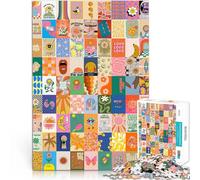Puzzles pour Adolescents 1000 pièces Collage psychédélique coloré Jouets à Faire soi-même Collection d'artistes, Beaux-Arts 52x38cm