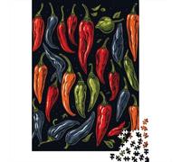 Puzzles Pour Adolescents 1000 Pièces Colorful Chili Pepper Illustration Puzzle Pour Adolescents - Idéal Pour Passer Le Temps À La Maison, Pour Un Anniversaire, Noël, Des Jeux En Famille Et Des Soirées